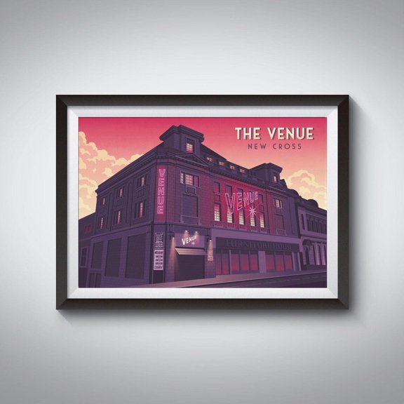 Venue New Cross Wall Art Print With South London Nightclub Decor