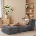 thumbnail image 1 of Venuezy Large Bean Bag Chairs Sofa for Adults, Giant BeanBag Couch Lounger with Ottoman, Corduroy Memory Foam Lounger for Living Room Bedroom Dorm Apartment, 1 of 8