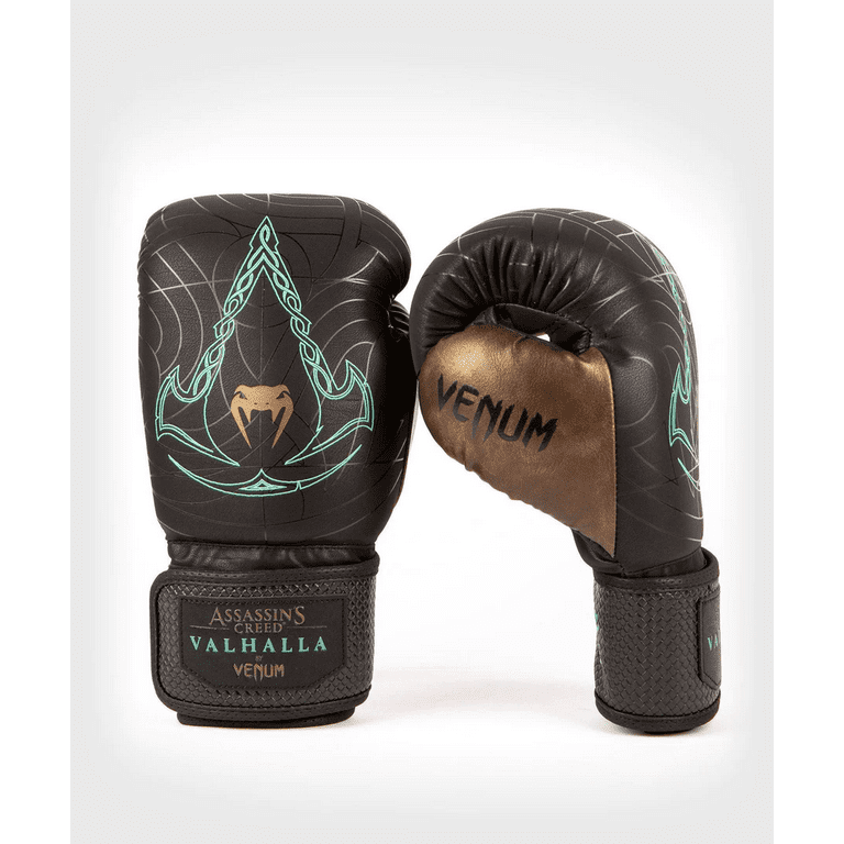 Venum Assassin's Creed Hook and Loop Boxing Gloves - 12 oz. - Black