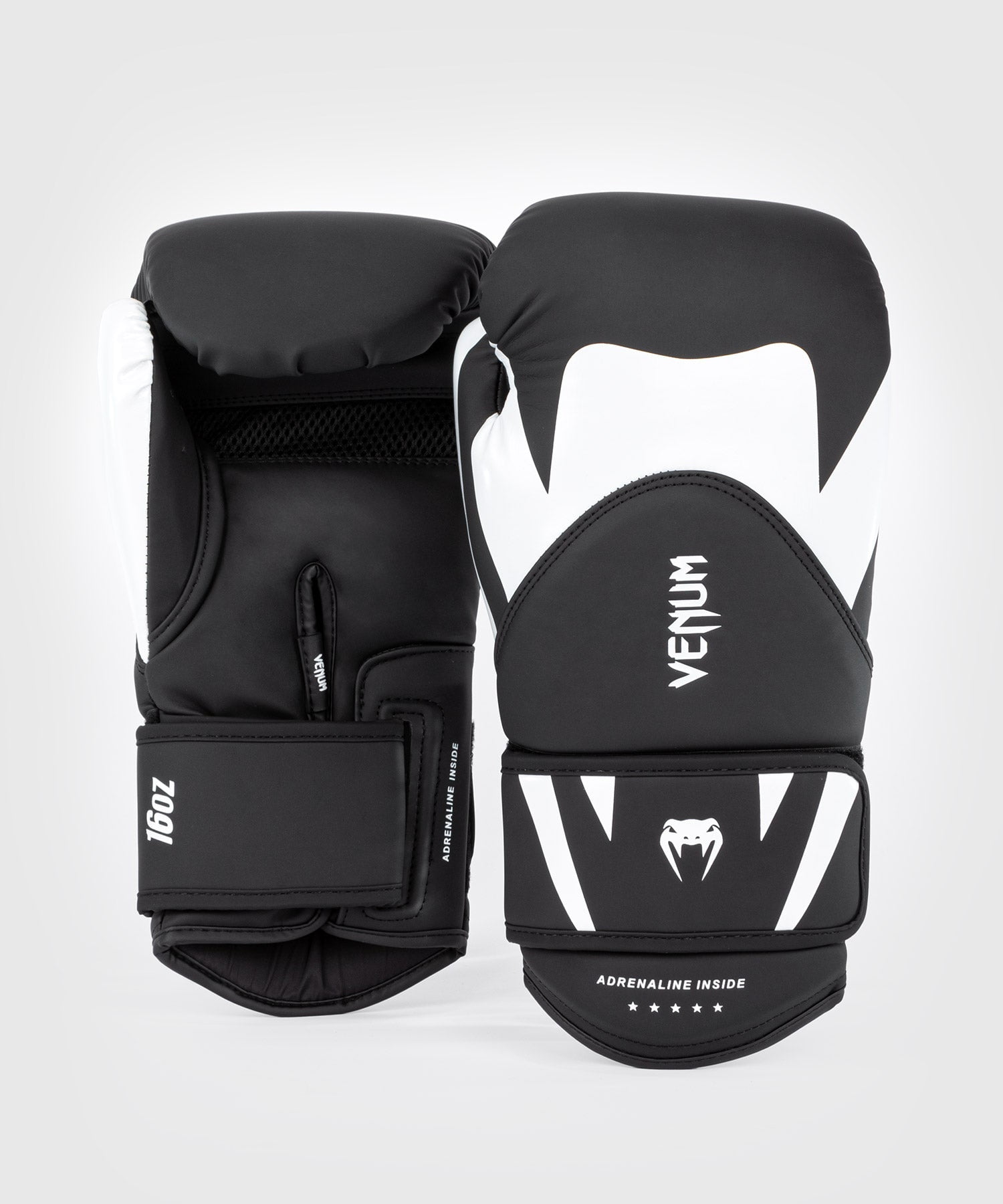 Venum Challenger 4.0 Boxing Gloves - Black/White - 16-Ounce