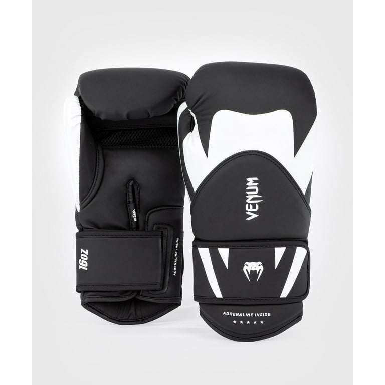 Venum Challenger 4.0 Boxing Gloves - Black/White - 16-Ounce