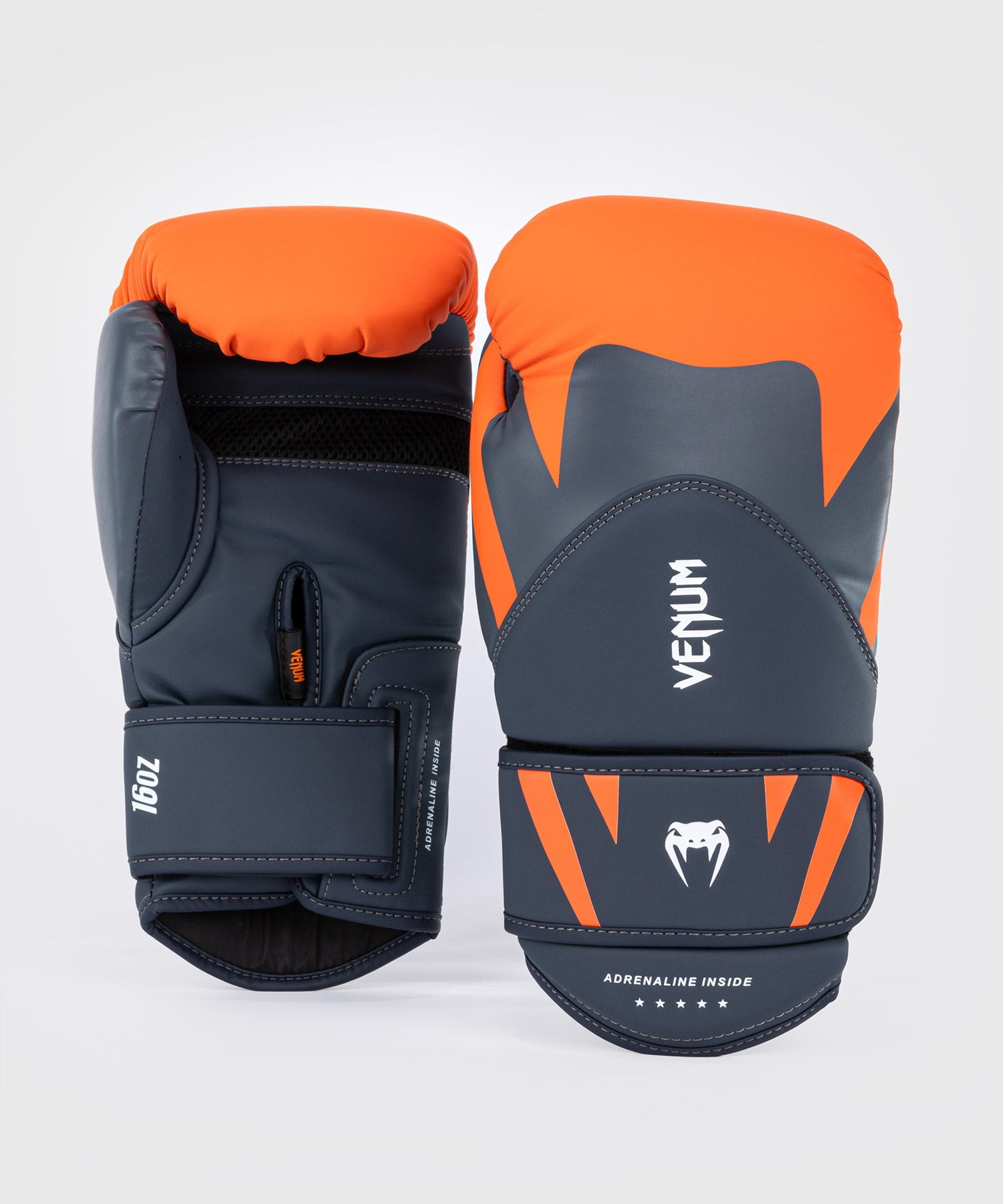 Venum Challenger 4.0 Boxing Gloves - Orange/Navy Blue - 12-Ounce