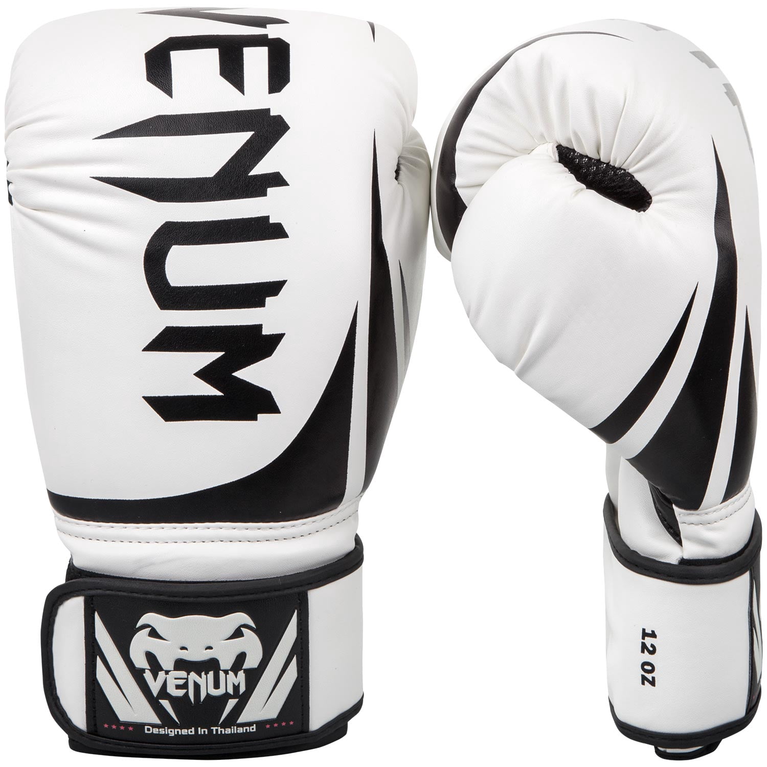 Venum Challenger lightweight Boxing Gloves for Striking Training, White & Black, 16 oz