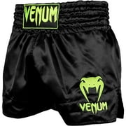 Venum Classic Muay Thai Shorts - XL - Black/Neo Yellow