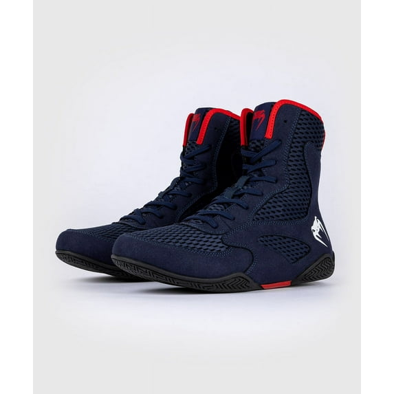 Venum Contender Boxing Shoes - Navy Blue/Red