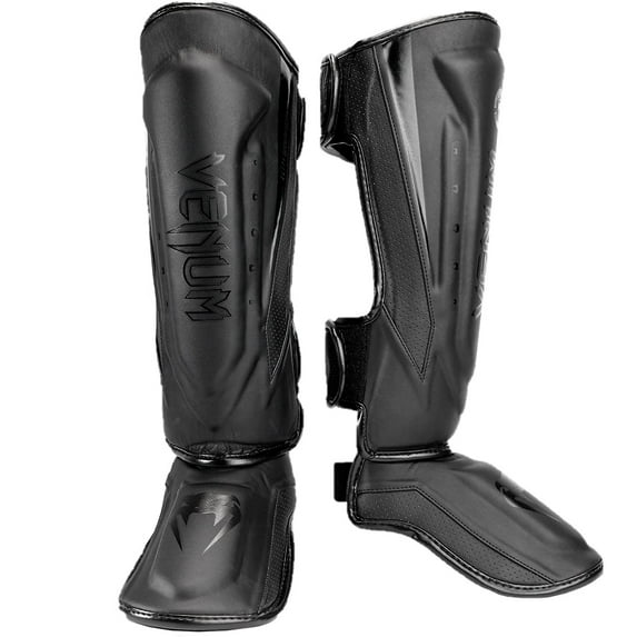 Venum Elite Evo Protective Shin Instep Guards - Medium - Black/Black