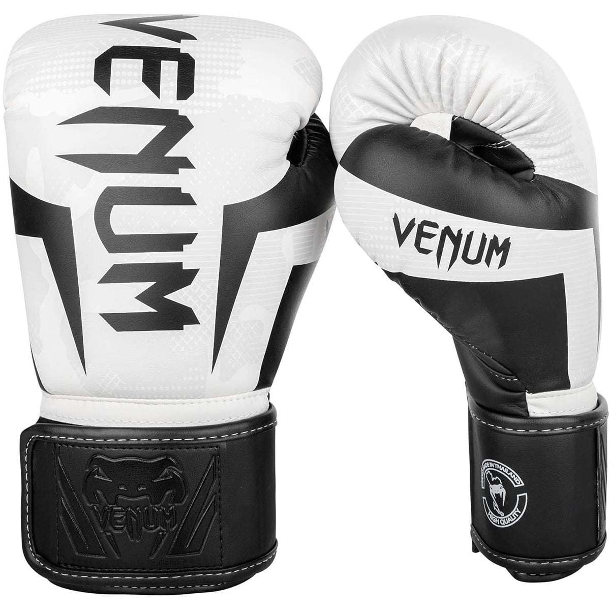 Venum Elite Hook and Loop Training Boxing Gloves - 10 oz. - White