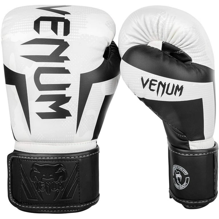 Venum Elite Hook and Loop Training Boxing Gloves - 10 oz. - White/Camo