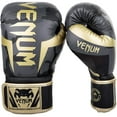 thumbnail image 1 of Venum Elite Hook and Loop Training Boxing Gloves - 14 oz. -Dark Camo/Gold, 1 of 7