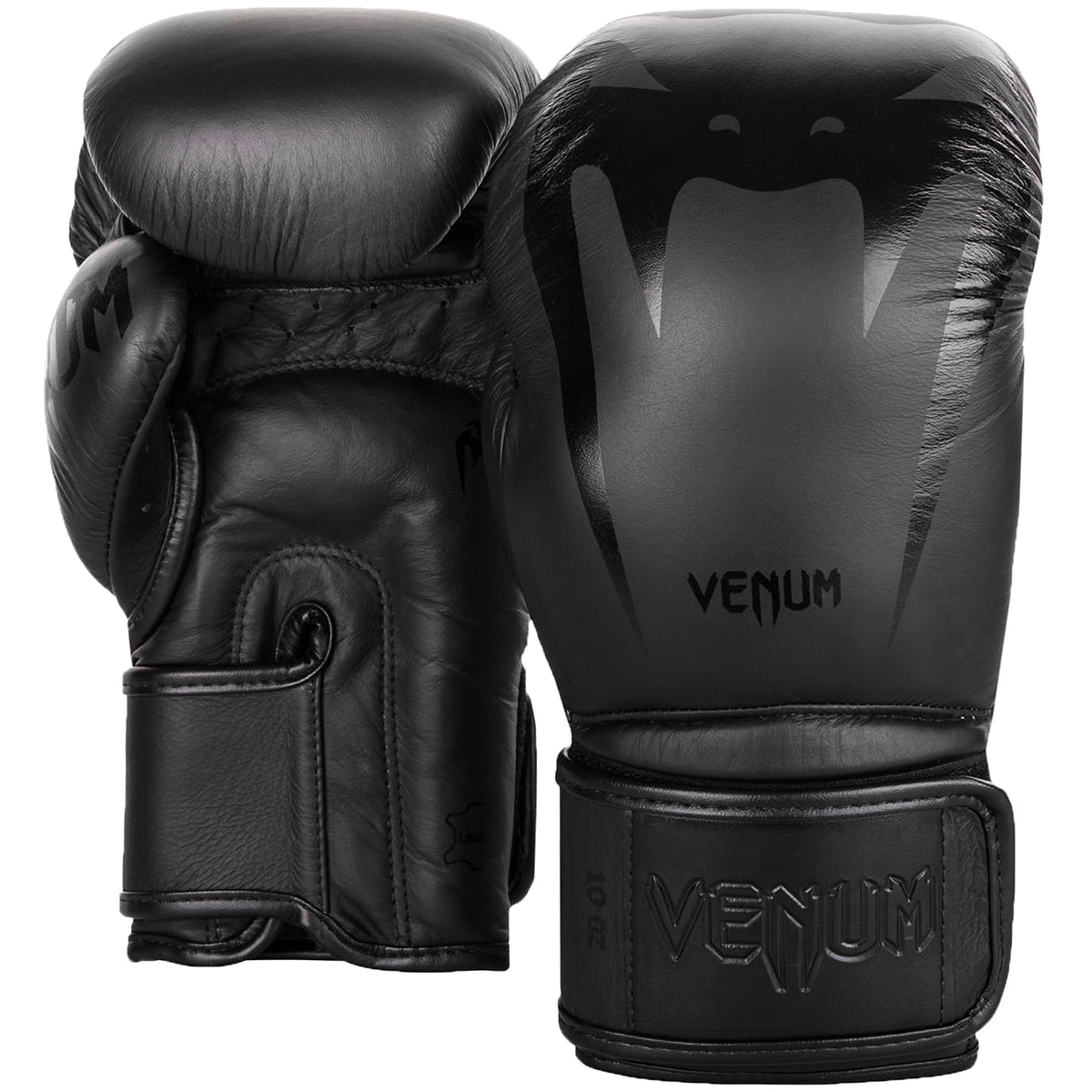 Venum Giant 3.0 Hook and Loop Training Boxing Gloves 10 oz. Black/Black