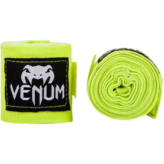Venum Kontact 2.5m Elastic Cotton Protective Boxing Handwraps - Neon Yellow
