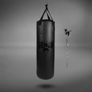 Venum Origins Punching Bag - Black/Black ceiling mount included