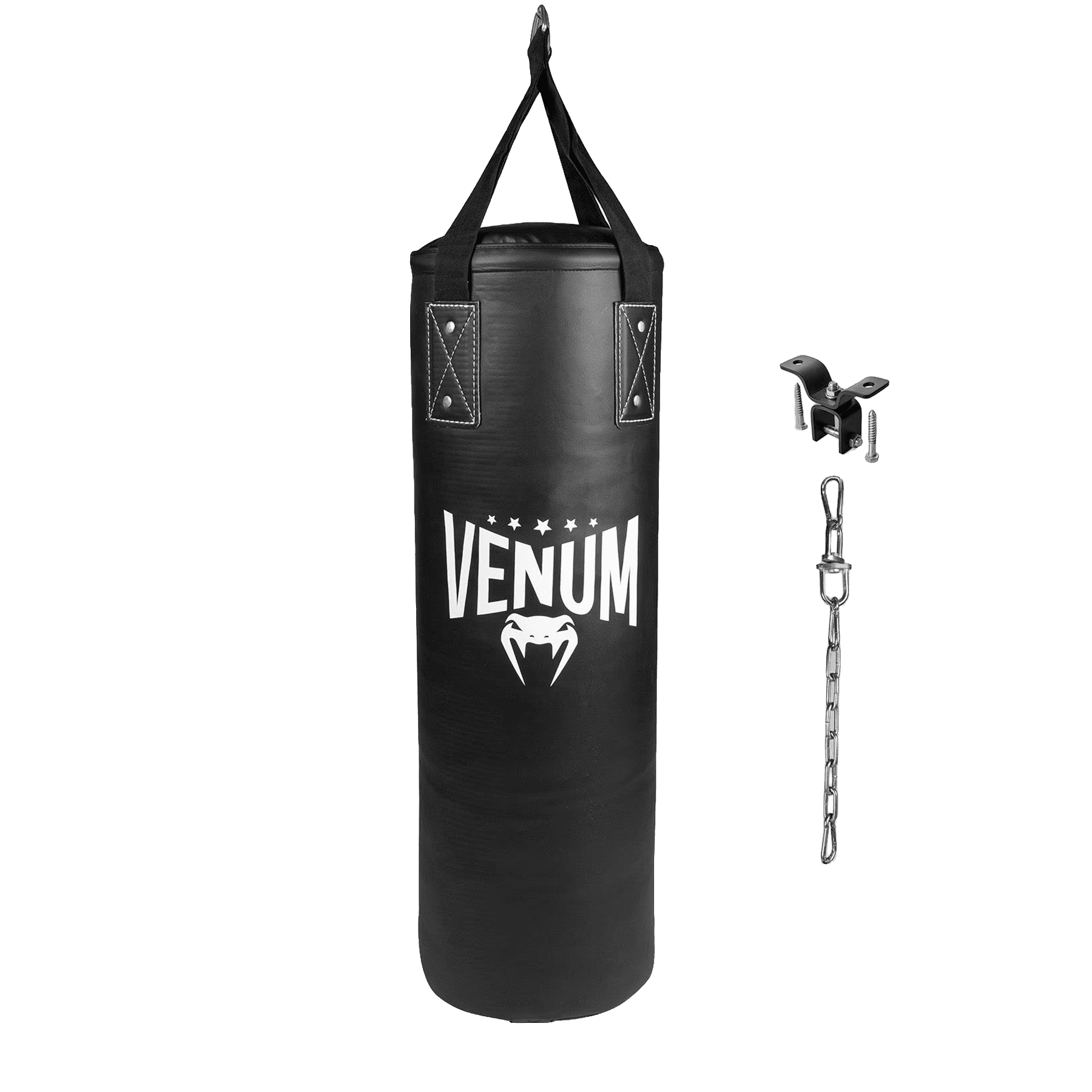 Venum Origins Punching Bag - Black/White (ceiling mount included