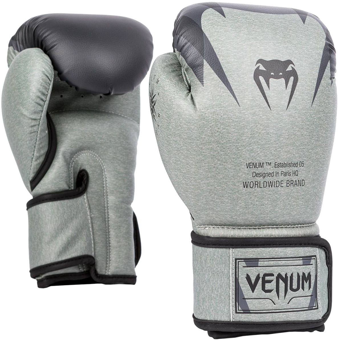 Venum Stone Hook and Loop Boxing Gloves - 16 oz. - Mineral Green