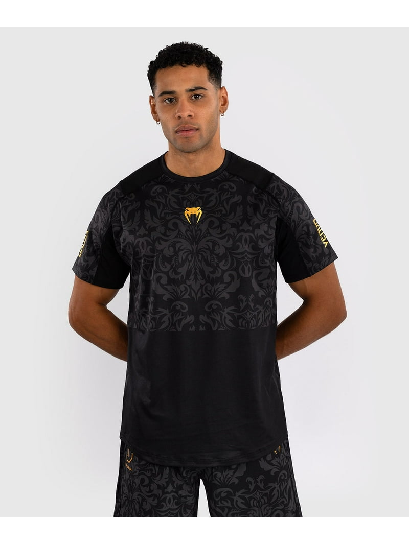【完売品】Venum Topuria コンプレッション ロングスリーブシャツ Venum x Ilia Topuria Unmatched Dry-Tech Shirt - Black/Gold - Large