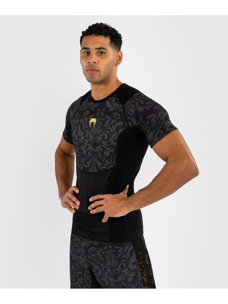 Venum x Ilia Topuria Unmatched Short Sleeve Rashguard - Black/Gold