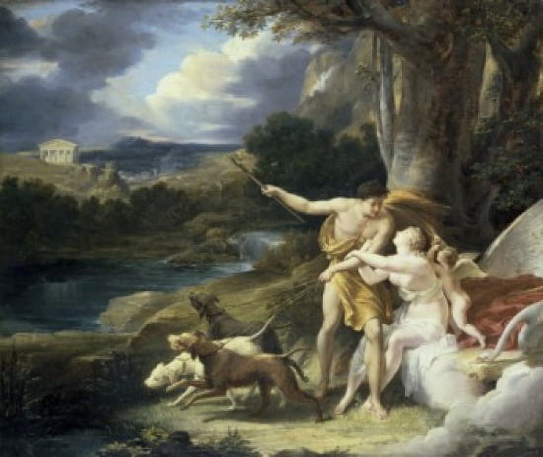 Venus and Adonis 1810 Henri Alexandre Georges Regnault (1843-1871French) Musee des Beaux-Arts Rouen Canvas Art - Henri Alexandre Georges Regnault (18 x 24)