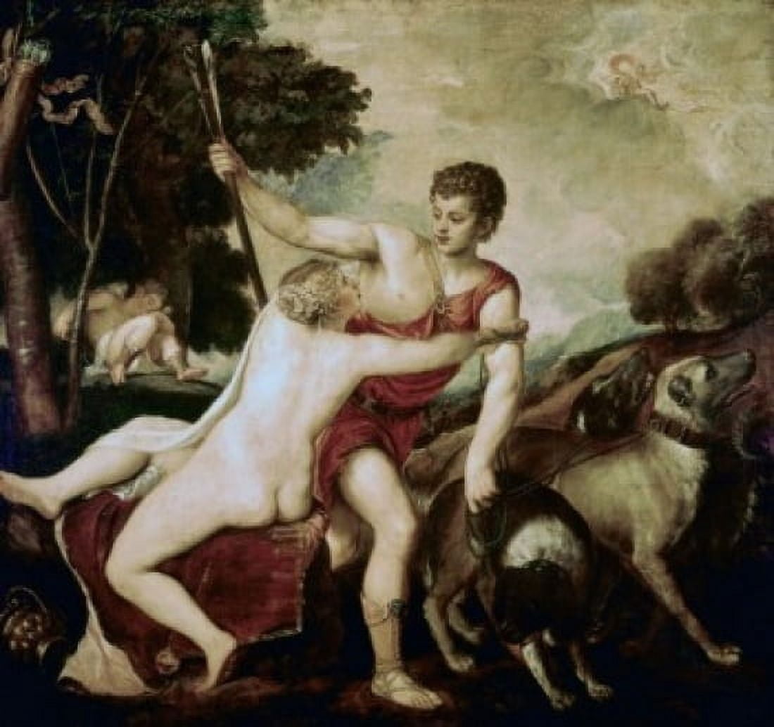 Venus And Adonis Titian (ca1485-1576 Italian) Galleria degli Uffizi Florence Italy Canvas Art - Titian (24 x 36)