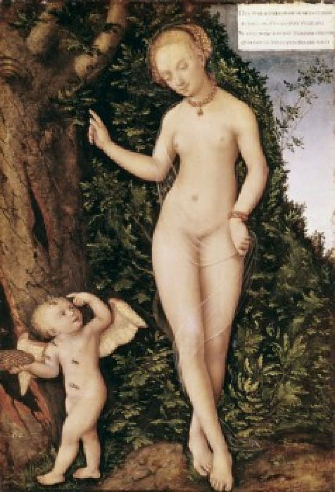 Venus And Cupid With Bee Hive Lucas Cranach the Elder (1472-1553 German) Canvas Art - Lucas Cranach (18 x 24)