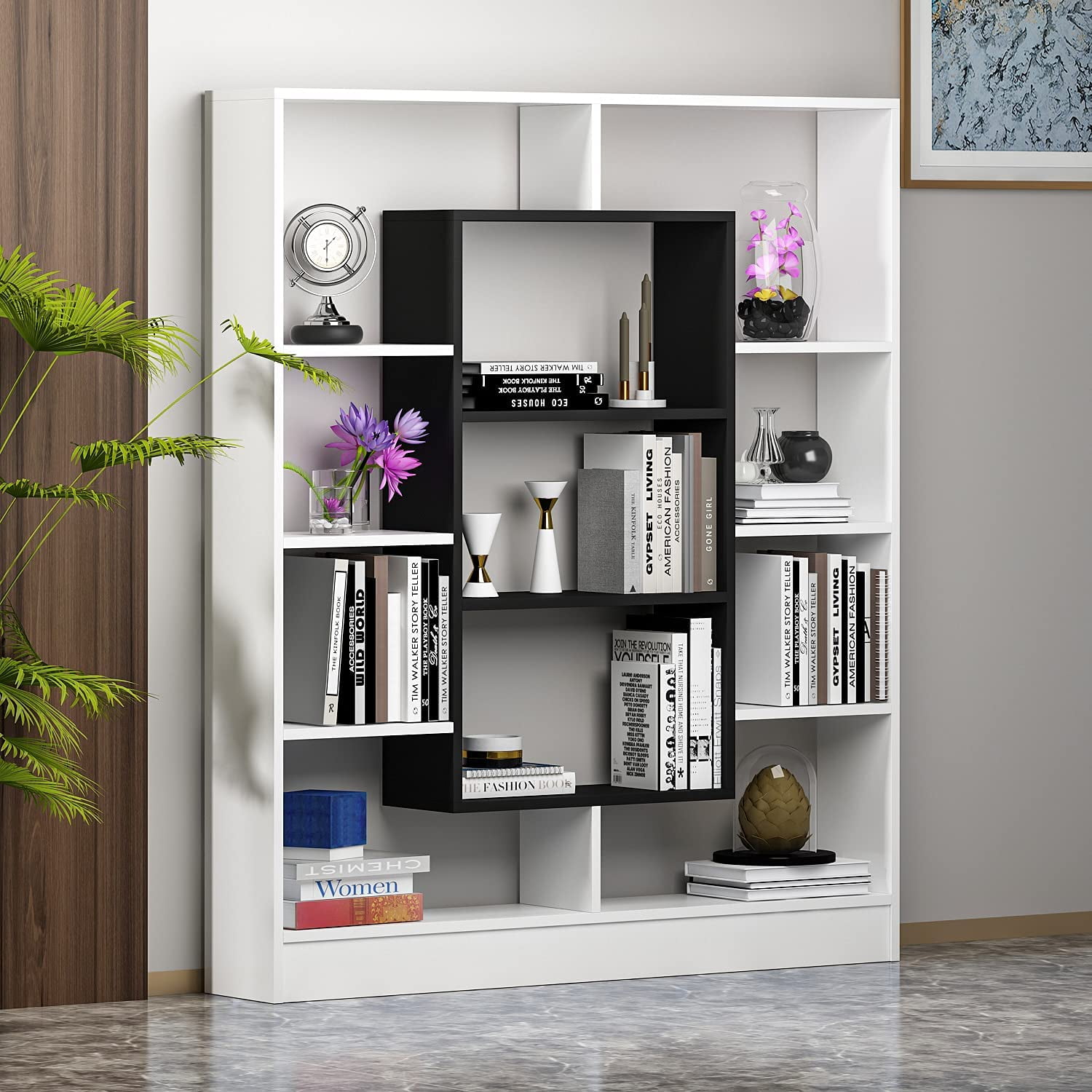 Venus Bookcase Room Divider Free Standing Shelving Unit for Living