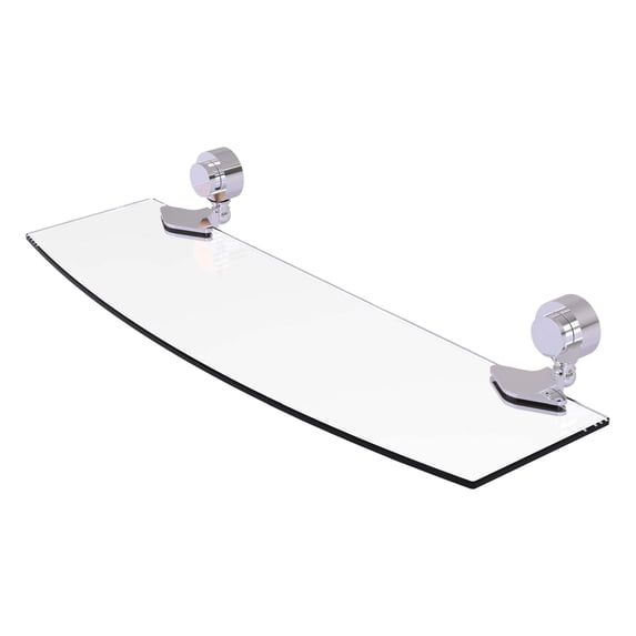 Venus Collection 18-in Glass Shelf in Polished Chrome