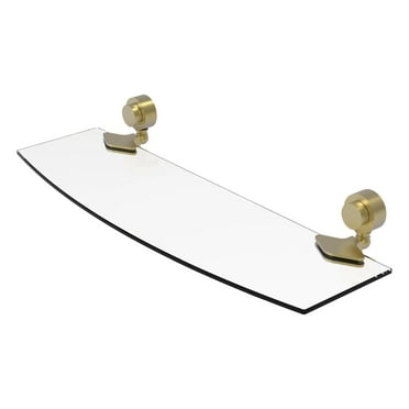 Venus Collection 18-in Glass Shelf in Satin Brass