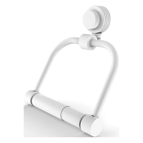 Venus Collection 2 Post Toilet Tissue Holder - Matte White / Grooved
