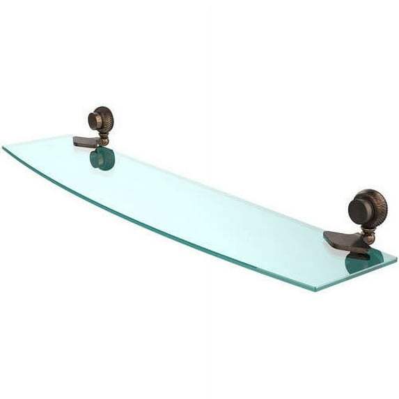Venus Collection 24" Glass Shelf with Twist Accents