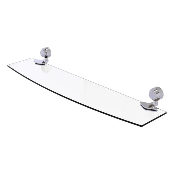 Venus Collection 24-in Glass Shelf in Polished Chrome