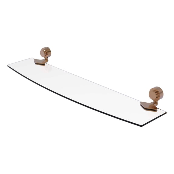 433/24-BBR Venus Collection 24 Inch Glass Shelf, Brushed Bronze