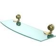 thumbnail image 1 of Venus Collection Glass Shelf with Twisted Accents - Satin Brass / 18 Inch, 1 of 3