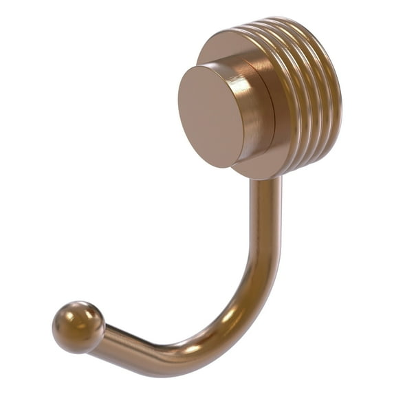 Venus Collection Robe Hook - Brushed Bronze / Grooved