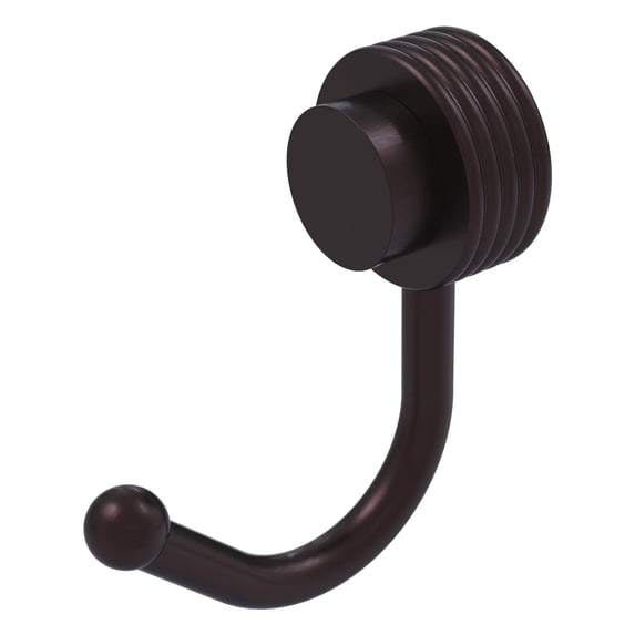 Venus Collection Robe Hook with Groovy Accents in Antique Bronze