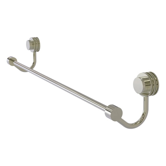 Venus Collection Towel Bar with Dotted Accents - Polished Nickel / 30 Inch