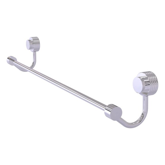 Venus Collection Towel Bar with Grooved Accents - Polished Chrome / 18 Inch