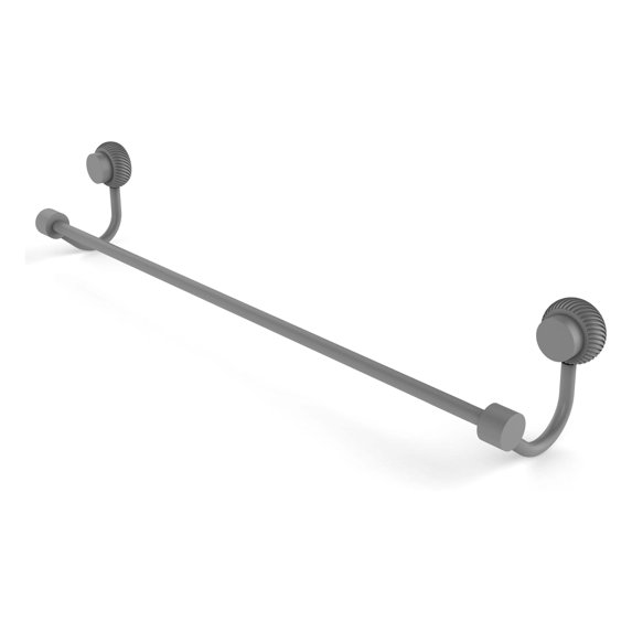 Venus Collection Towel Bar with Twisted Accents - Matte Gray / 18 Inch