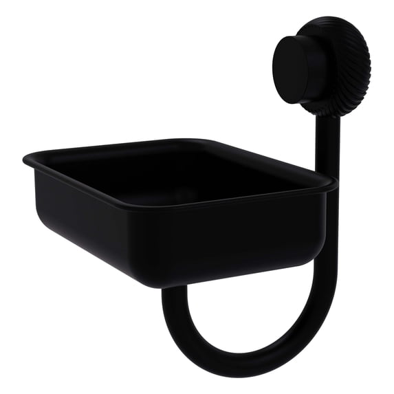 Venus Collection Wall Mounted Soap Dish - Matte Black / Twisted