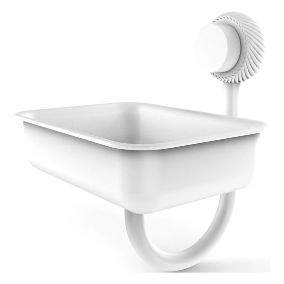 Venus Collection Wall Mounted Soap Dish - Matte White / Twisted