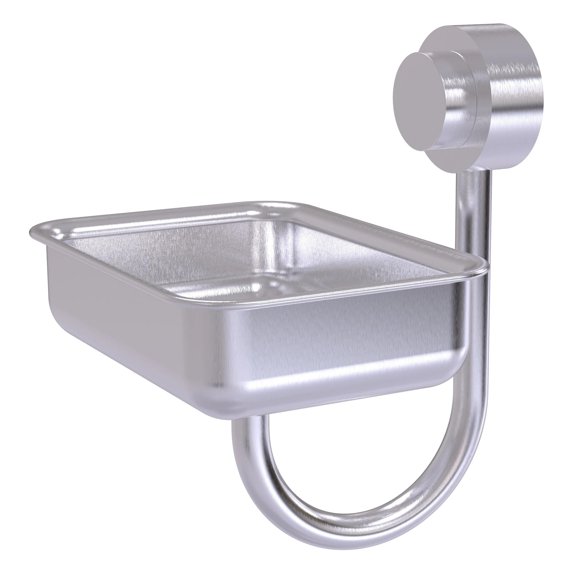 Venus Collection Wall Mounted Soap Dish - Satin Chrome / Smooth