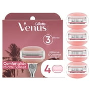 Venus ComfortGlide 3 Miami Sunset Women's Razor Blade Refills, 4 Count
