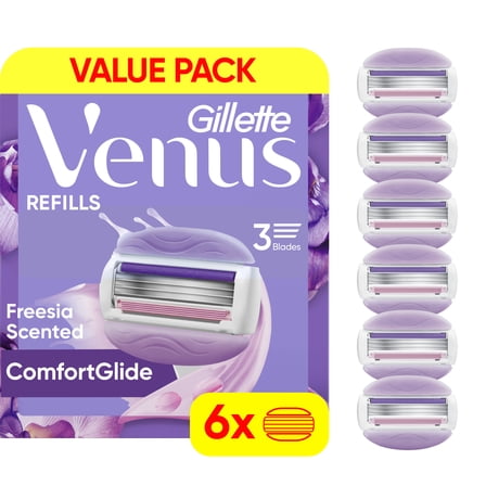 Venus ComfortGlide Freesia Women's Razor Blade Refills, 6 Ct