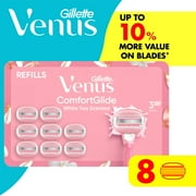 Venus ComfortGlide White Tea Womens Razor Blades, 8 Razor Blade Refills