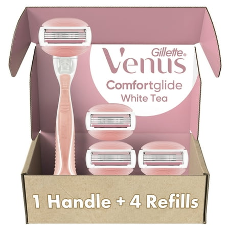 Venus ComfortGlide White Tea Women's Razor Handle with 4 Refills