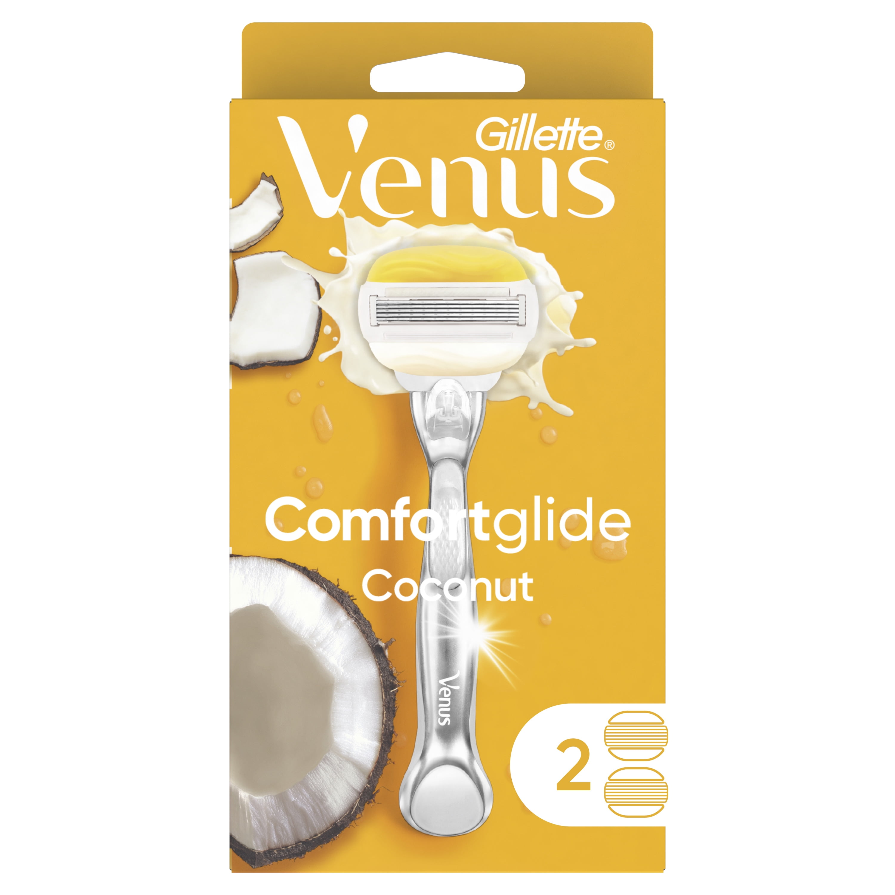 Gillette Venus Comfortglide Olay Coconut Women's Razor Handle + 2 ...