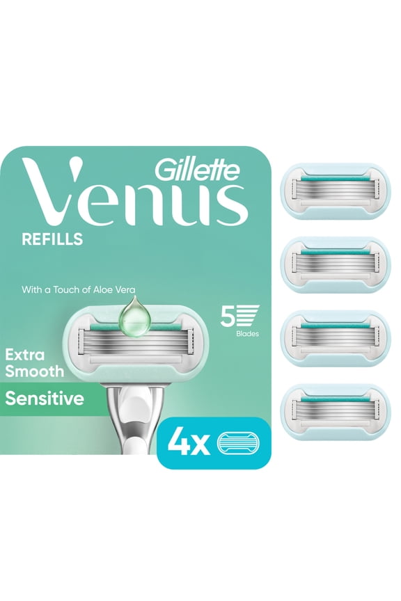 Womens Razor Blade Refills, Deluxe Smooth Sensitive, 4 Count