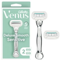 Venus Deluxe Smooth Sensitive Women's Razor Handle + 2 Blade Refills