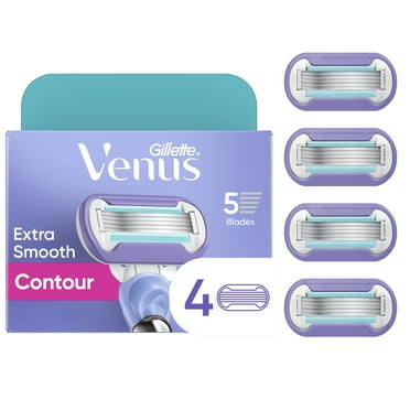 Venus Extra Smooth Contour Women's Razor Blade Refills, 4 Count