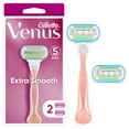 thumbnail image 1 of Extra Smooth Pink Women's Razor Handle with 2 Blade Refills, 1 of 8