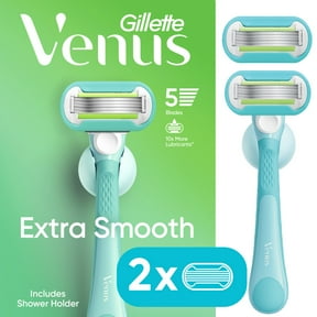 Venus Manual Razor, Extra Smooth for Women, 5 Blades, Handle + 2 Refills, Green