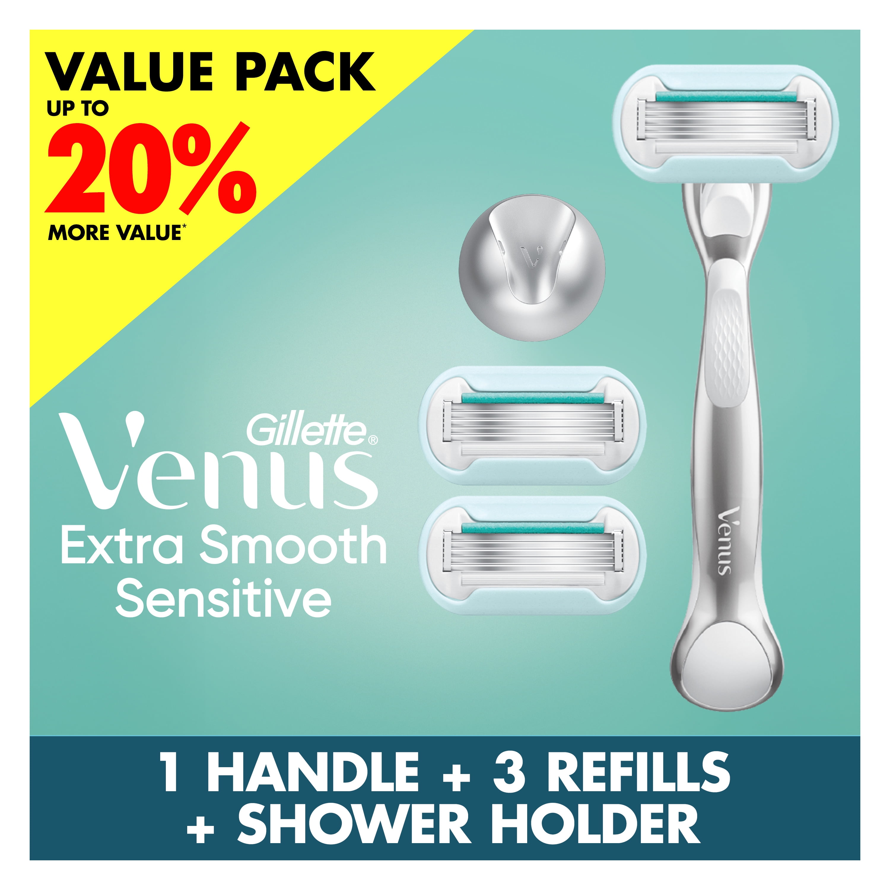venus ③ Venus ComfortGlide 3 White Tea Women's Razor Blade Refills, 4